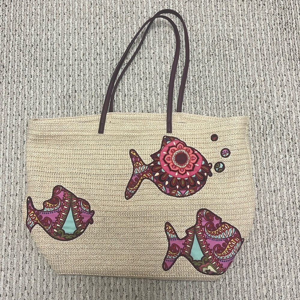 Vera Bradley Star Embroidered Fish Bag